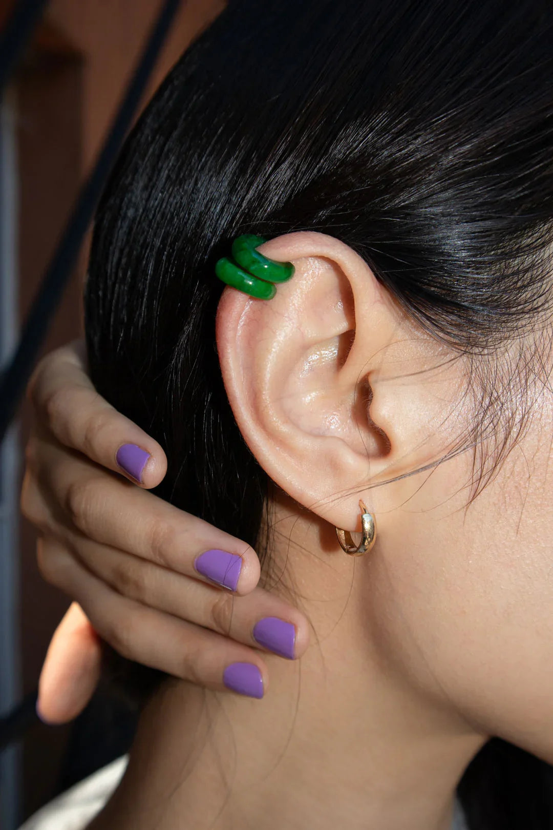 seree - Abby — Single Jade Cuff Earring