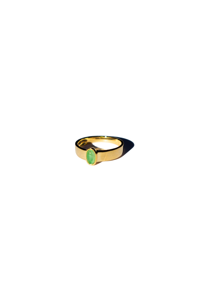 seree atelier | Simone — Imperial green jade gold ring