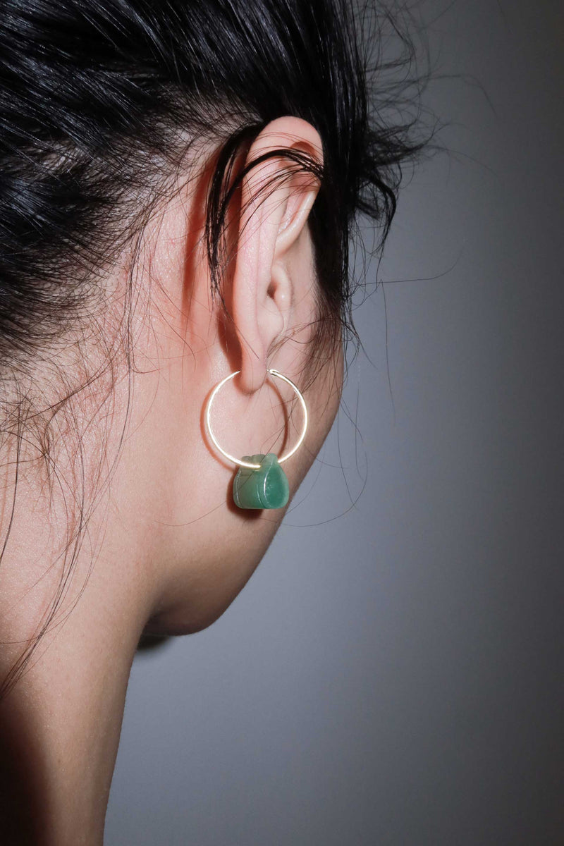 seree-baby-lock-in-green-aventurine-with-gold-hoop-earrings