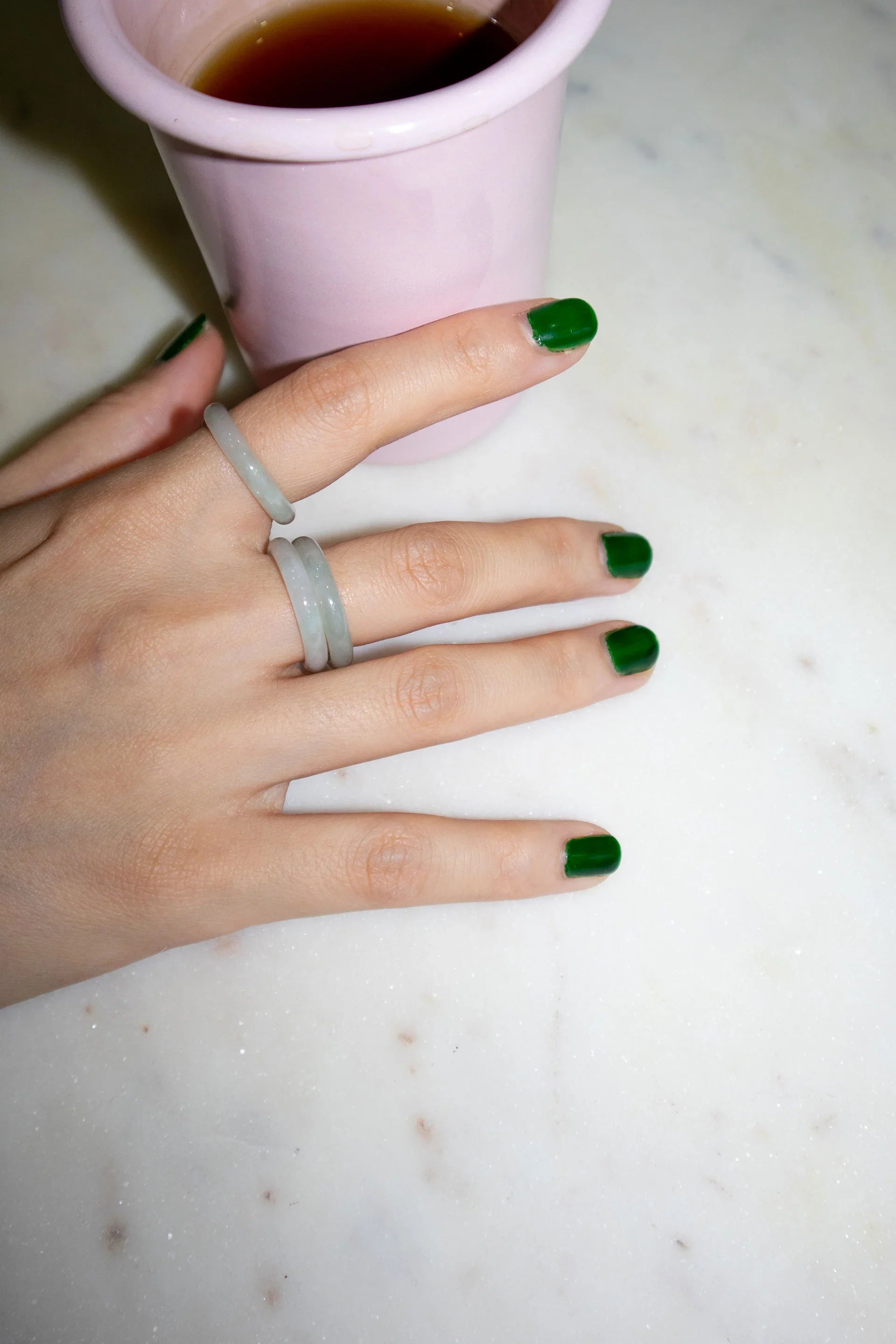 seree - Chess Skinny — Jade Ring