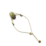 seree - Coin — Green Jade Gold Bracelet