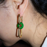 seree - Della — Convertible Link Jade Earrings