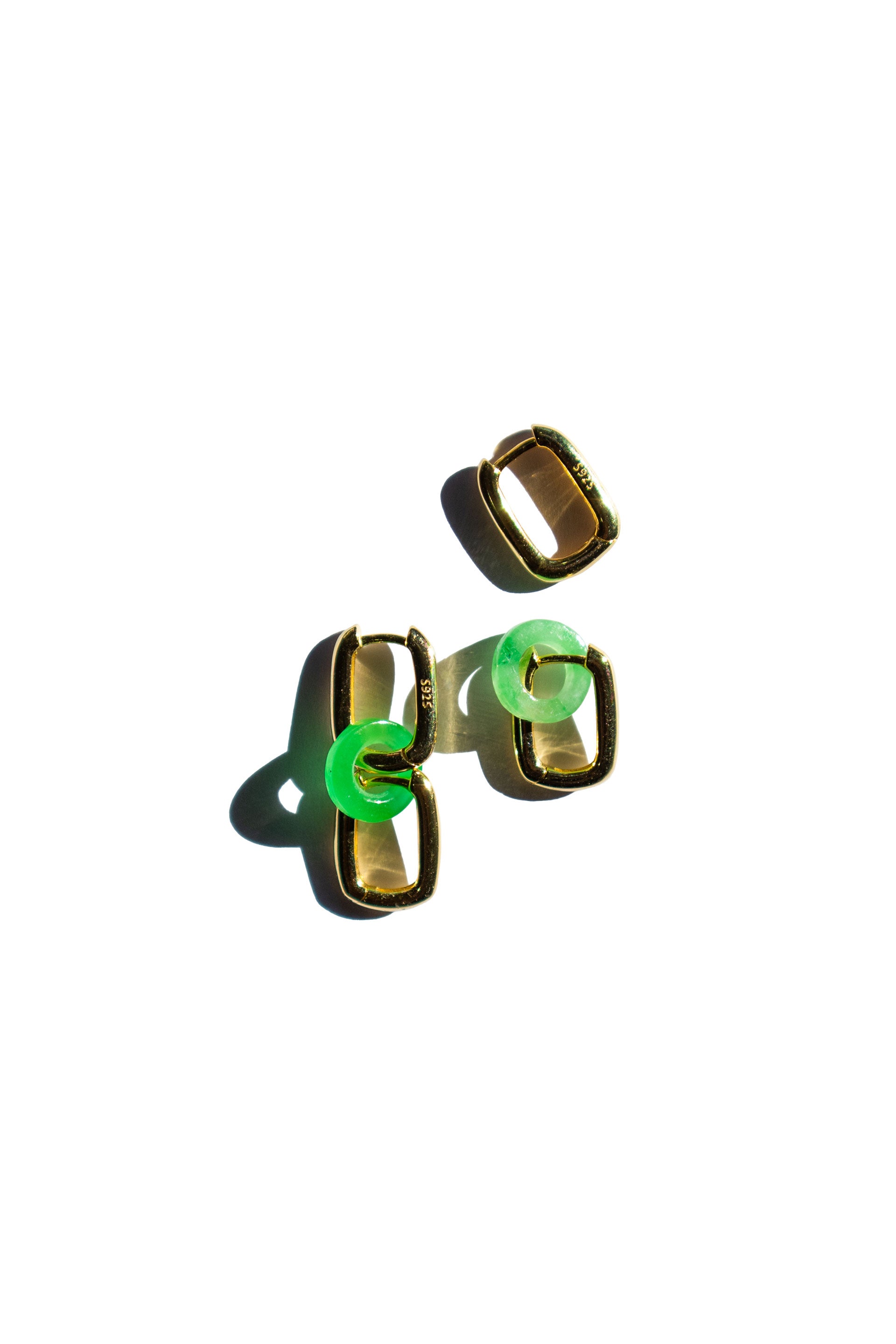Della — Convertible link jade earrings - seree