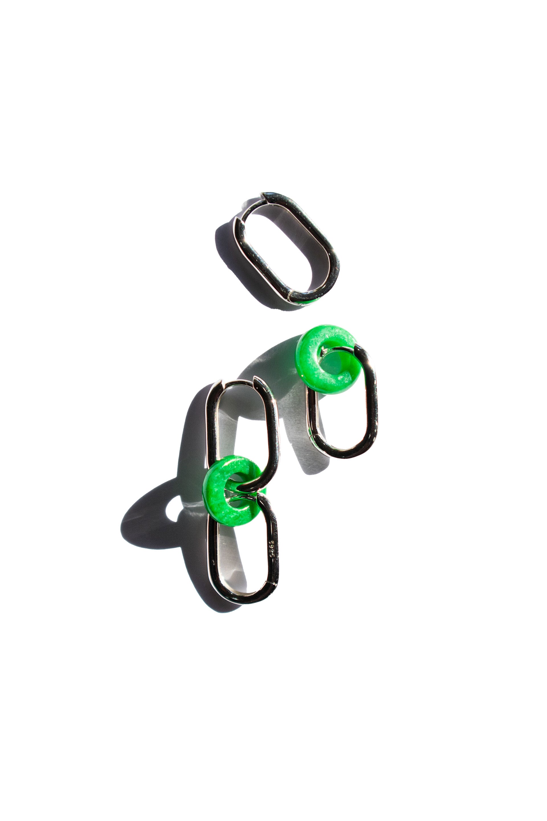 Della — Convertible link jade earrings - seree