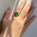 seree - Dew — Green Jade Stone Ring
