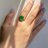 seree - Dew — Green Jade Stone Ring