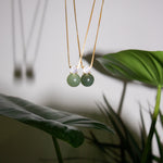 seree - Esther — Green Jade and Zircon Necklace