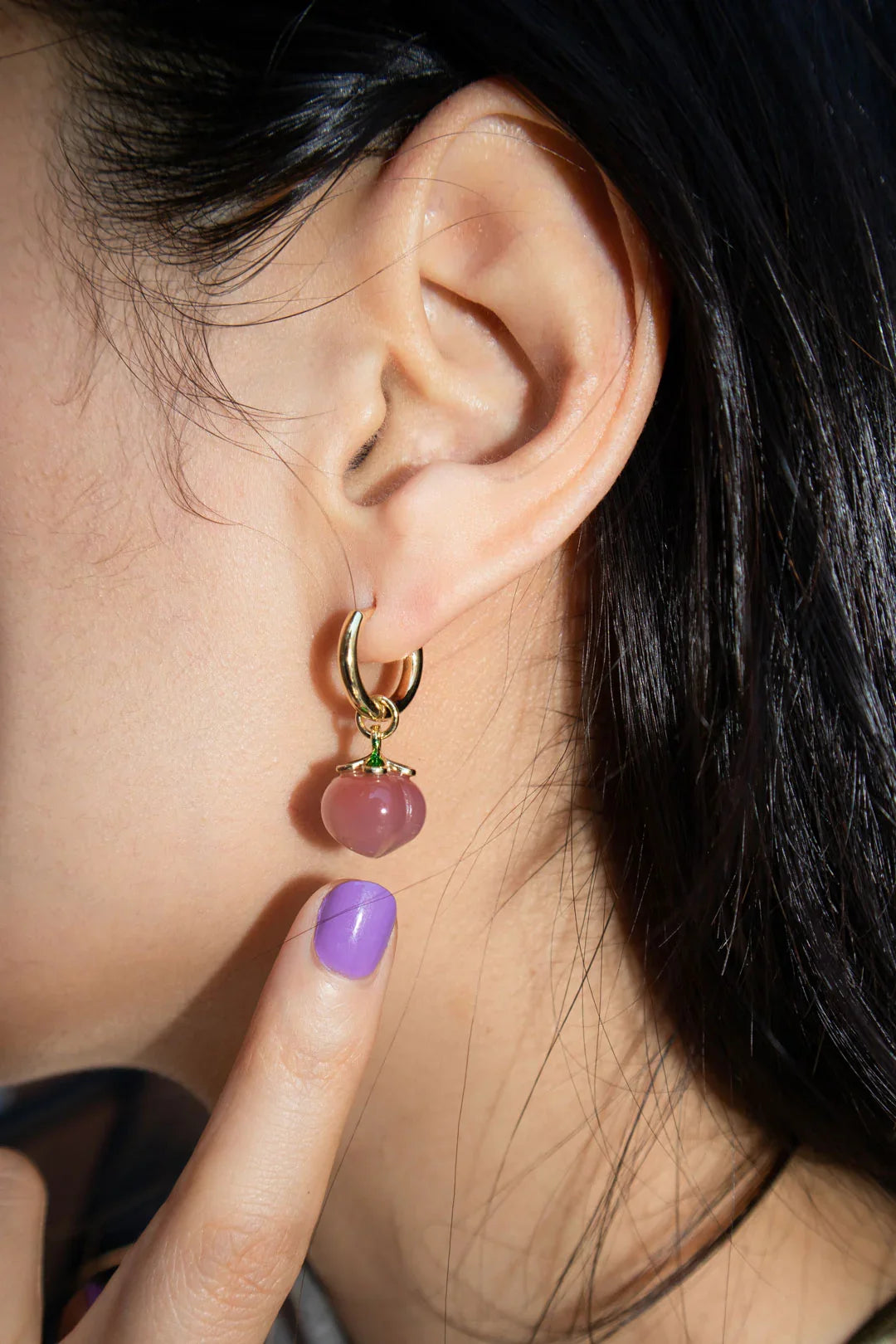 seree - Harvest — Jade Stone Charm Earrings