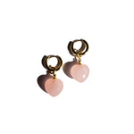 seree - Heart — Jade Stone Charm Earrings