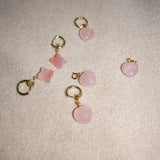 seree - Heart — Jade Stone Charm Earrings