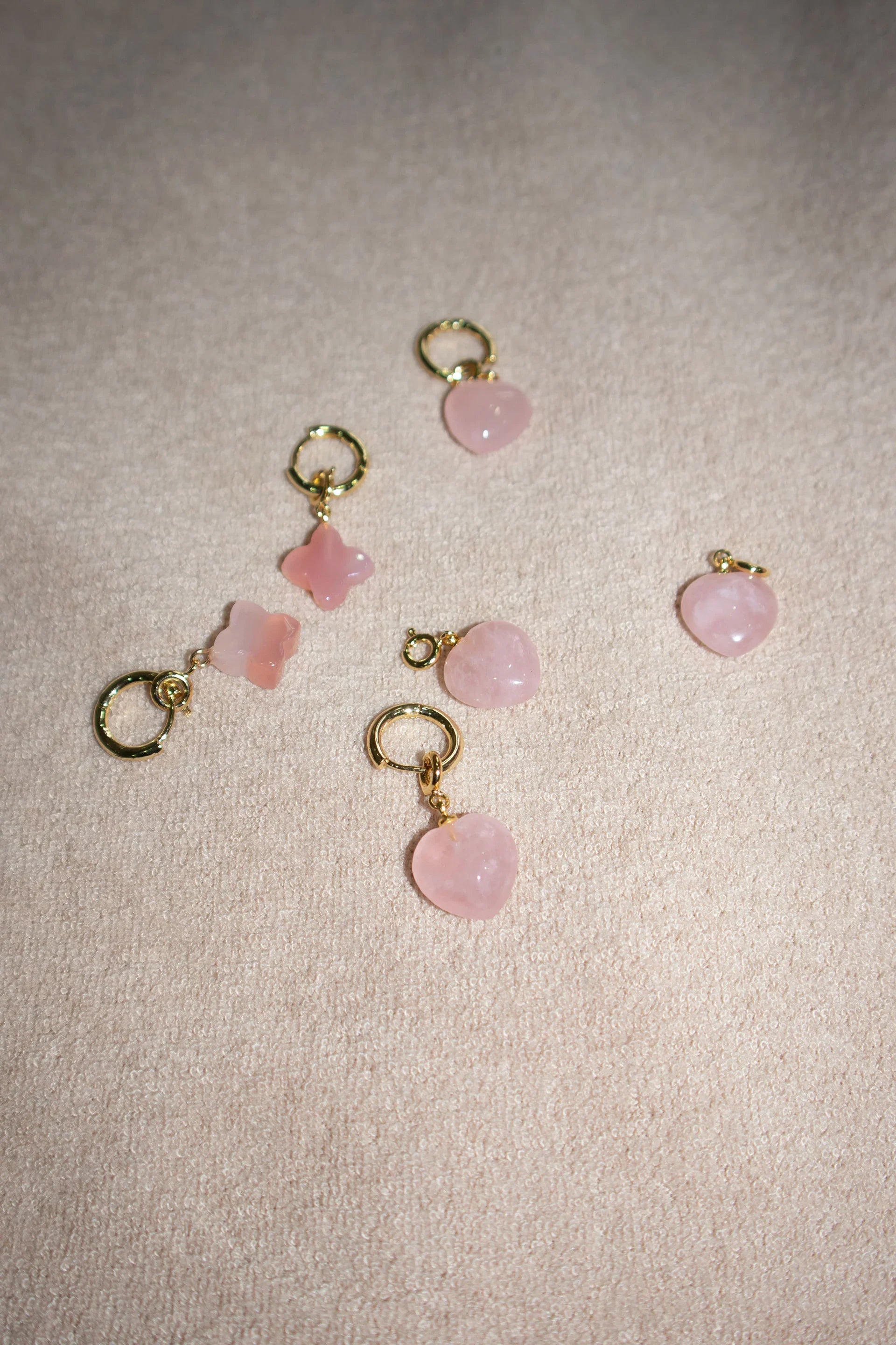 seree - Heart — Jade Stone Charm Earrings