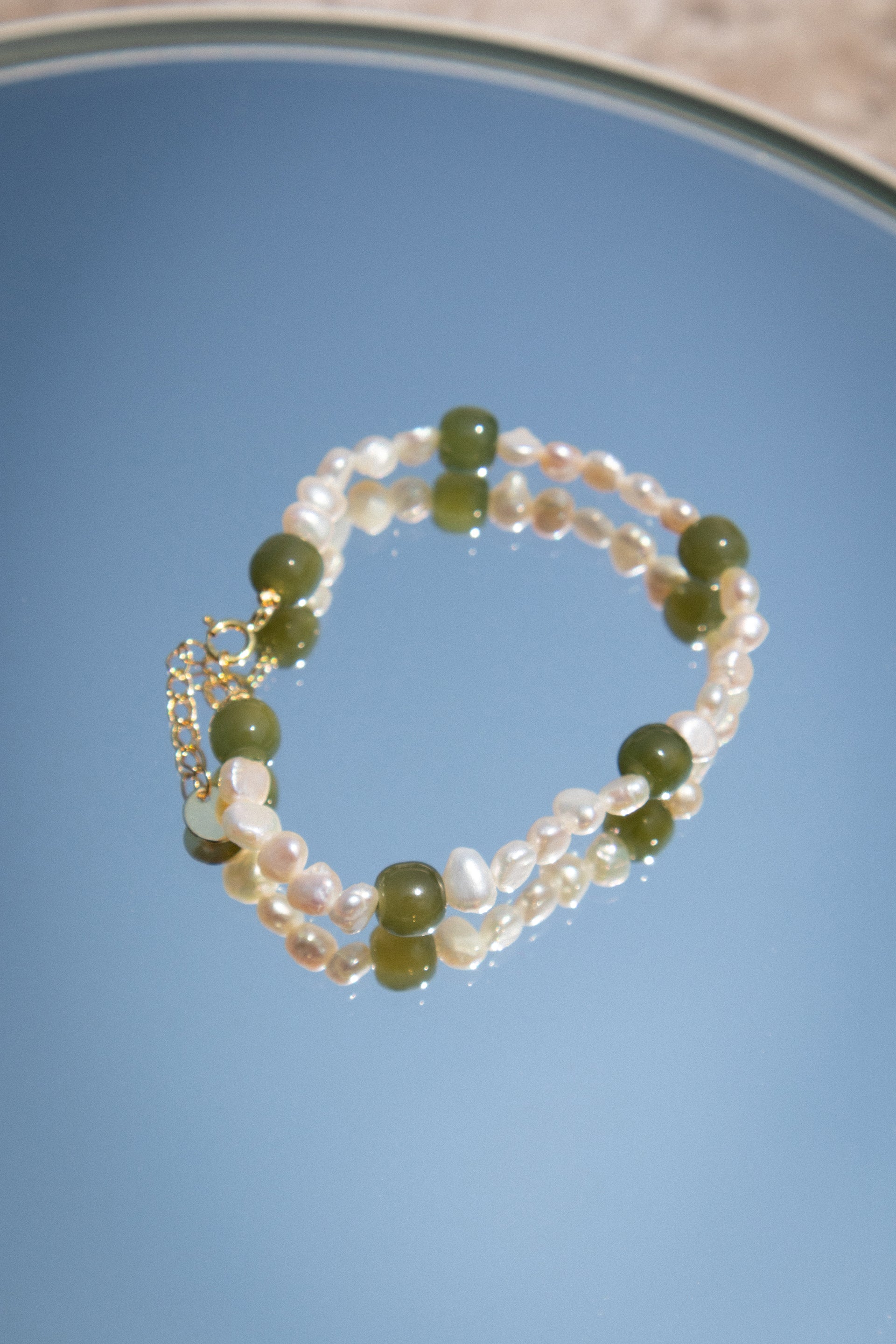 Real Green Jade Beads Bracelet Bangle | Real Jade & Yellow Gold Jewelry –  RealJade® Co.