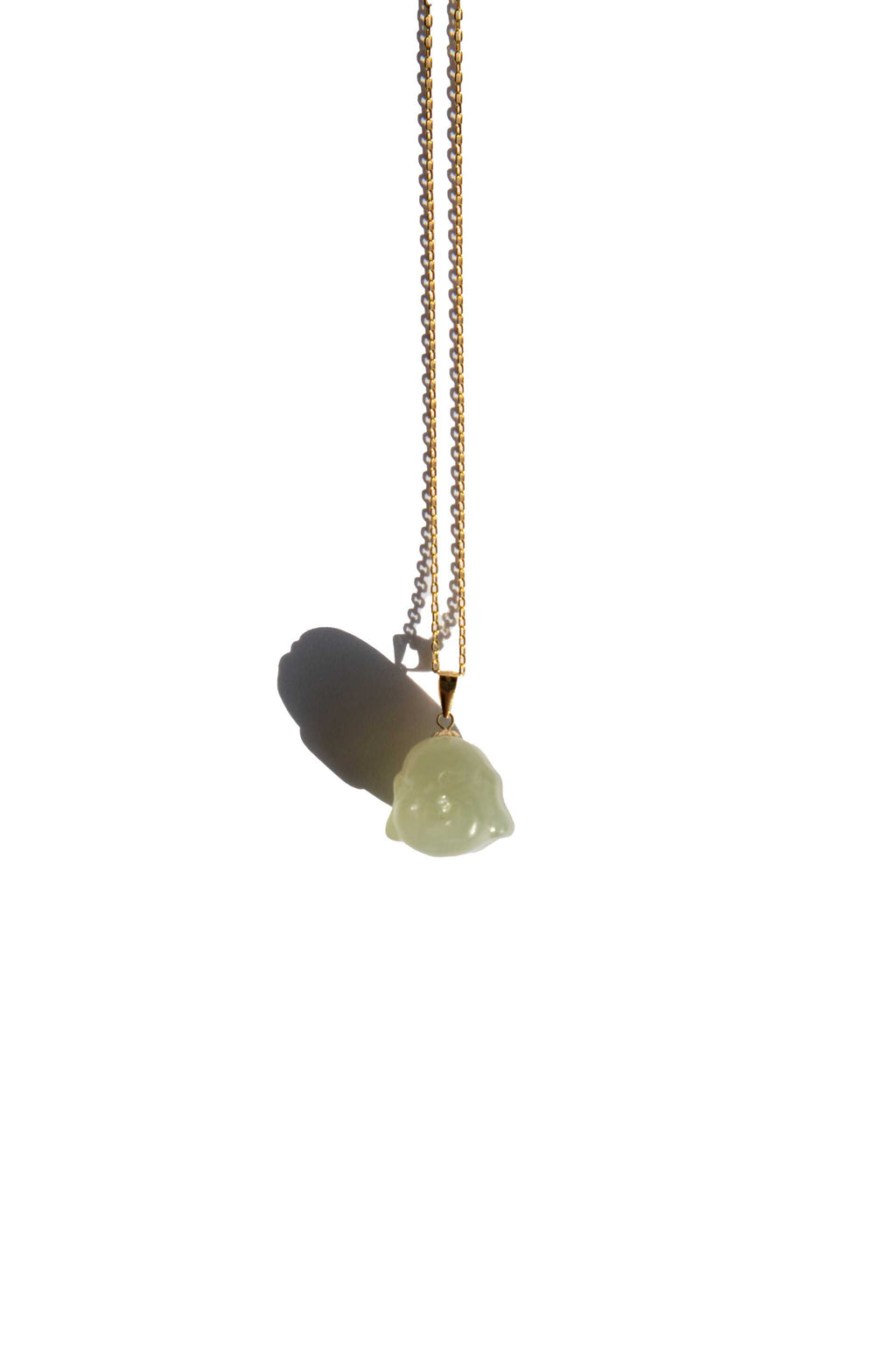Buddha Light green jade buddha pendant necklace seree