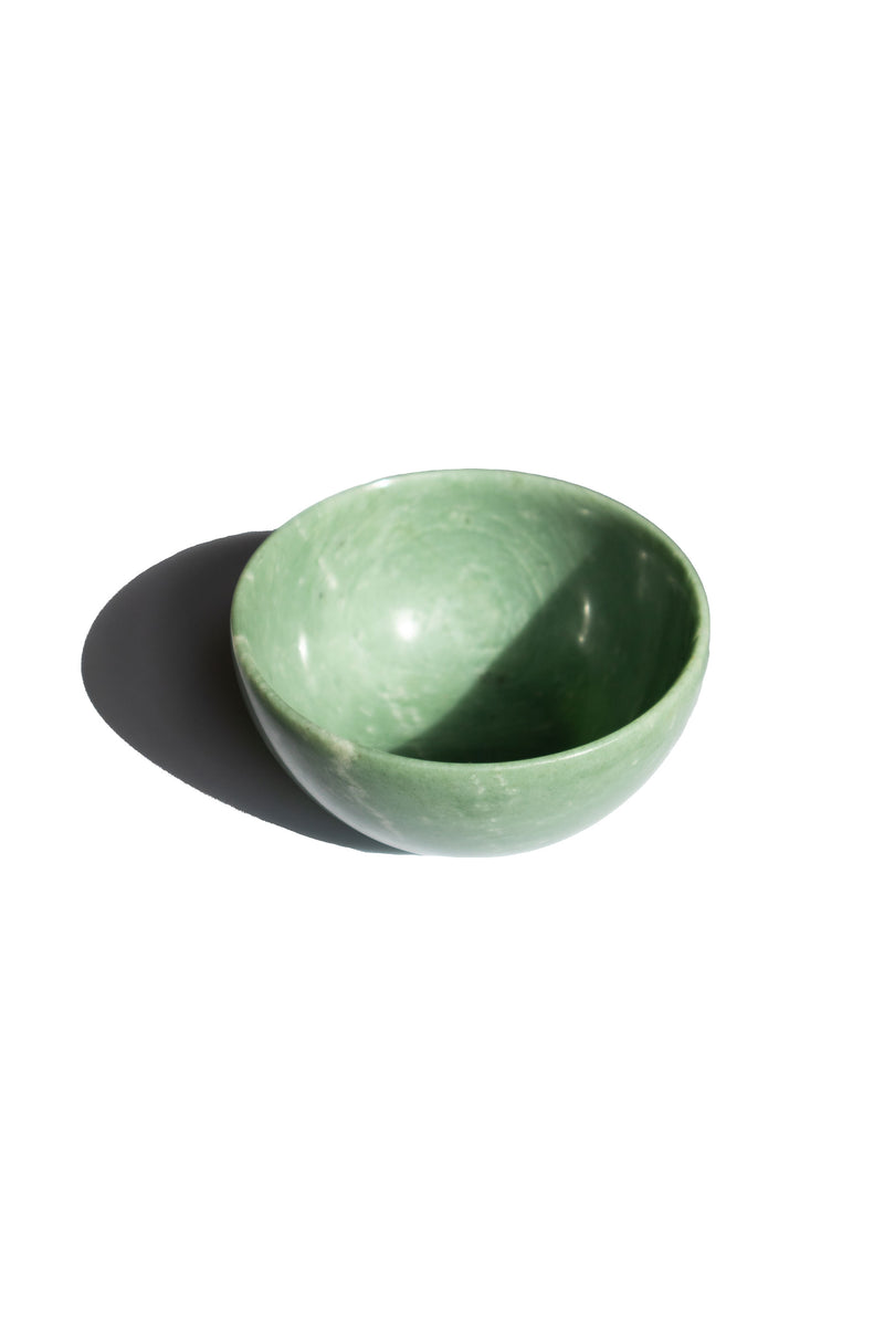 Gēng — Green jade stone bowl