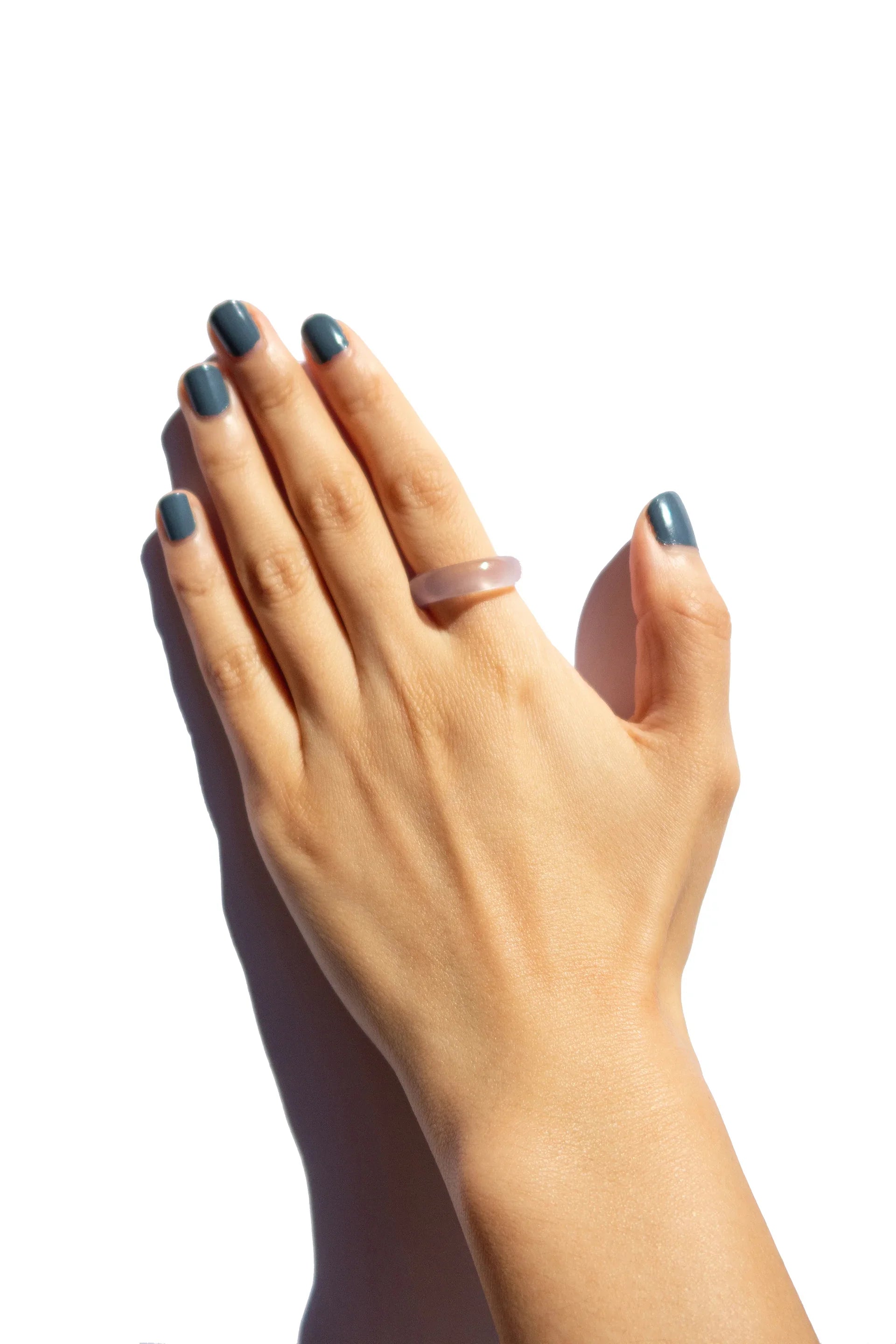 seree - Mist — Grey Purple Jade Stone Ring