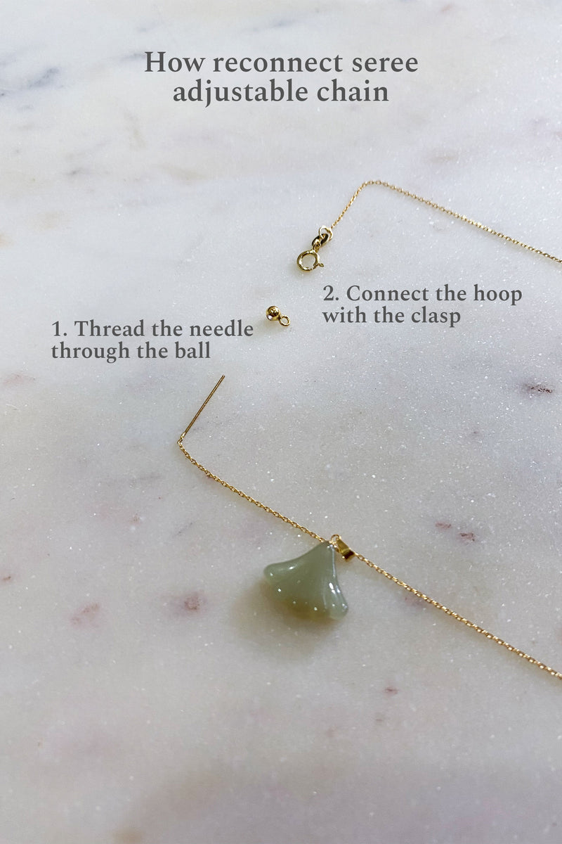 Turtur — Jade stone pendant necklace