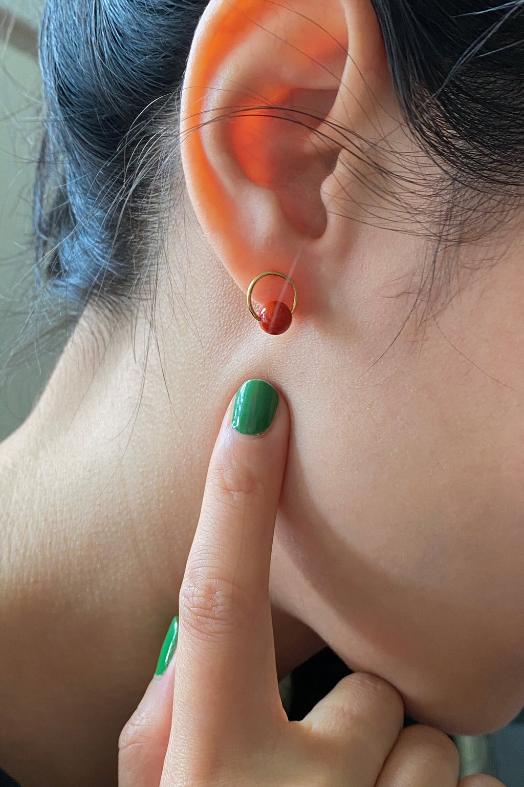 seree-red-bean-agate-stud-earrings