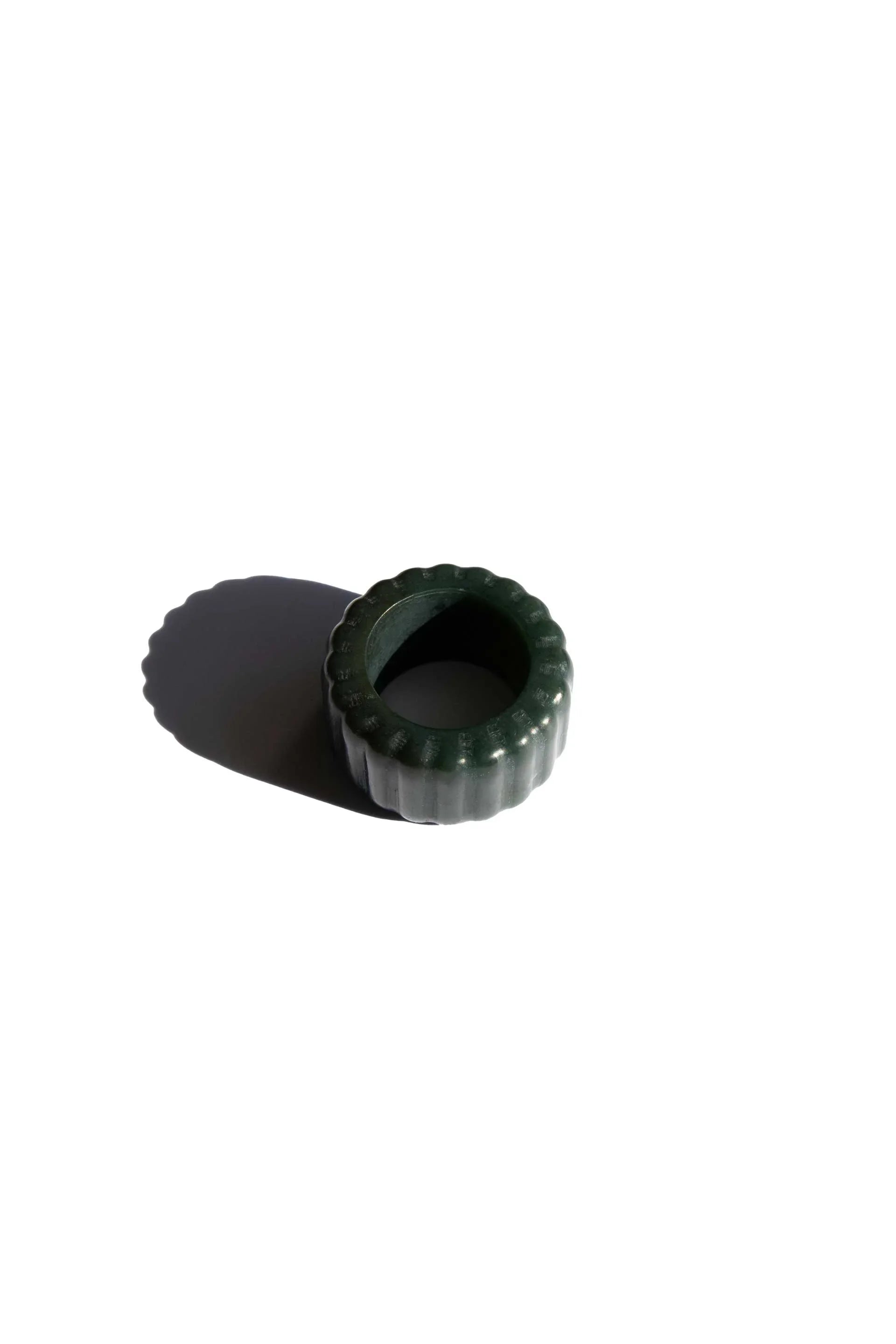 seree - Sophia — Ribbed Jade Ring