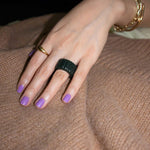 seree - Sophia — Ribbed Jade Ring