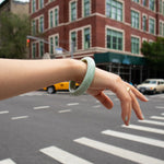 seree - Tennis — Opaque Green Jade Stone Bangle