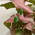 Waterdrop — Lab jade drop earrings - seree