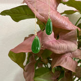 Waterdrop — Lab jade drop earrings - seree