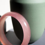 Silk collection | Blush — Pink jade stone bangle - seree