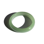 Smoke — Opaque green jade stone bangle - seree